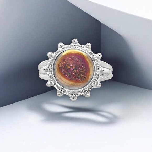 Jewelry - Druzy Quartz Ring in 925 Sterling Silver